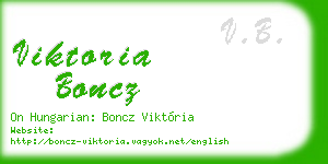 viktoria boncz business card
