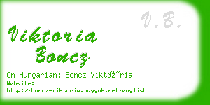 viktoria boncz business card